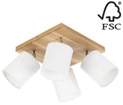 Spot-Light Spot-Light DO56844474 - Mennyezeti spotlámpa APRILLIA 4xE27/25W/230V tölgy/fehér SP0947