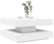 fehér dohányzóasztal 360 fokban forgatható 70x70x34,5 cm