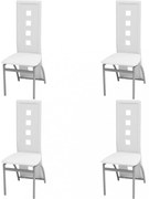 4 db fehér műbőr étkezőszék