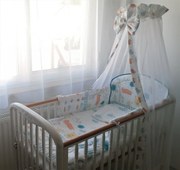 4 részes babaágynemű szett - Állat ovi kék