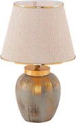 Krémszínű-aranyszínű asztali lámpa textil búrával (magasság 47 cm) Yakamoz – Opviq lights