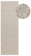 Szürke-krémszínű mosható futószőnyeg 80x240 cm Rocco Dark Cream – Elle Decoration