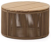 Kerek kerti dohányzóasztal akácfa asztallappal ø 60 cm Dandara – Kave Home