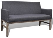 sötétszürke gumifa és szövet pad bélelt párnával