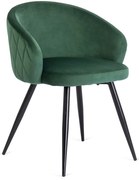 Elegáns Étkezőszék Zöld Bársony Kárpittal. ADELE