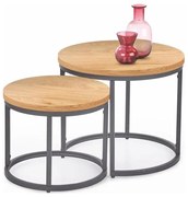 2x OREO konferenciás asztal pr. 43/53 cm antracit/arany tölgy