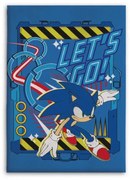 Sonic a sündisznó Let&#039;s Go coral fleece takaró 110x150cm