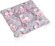 Bellatex Adéla Virág steppelt ülőpárna rózsaszín rózsa, 40 x 40 cm