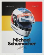 Művészeti nyomat Michael Schumacher - Helmet - 1991, Automobilist