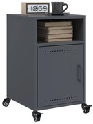 2 db antracitszürke acél éjjeliszekrény 36x39x59 cm