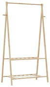 bambusz ruhaállvány polcokkal 96 x 45,5 x 150,5 cm