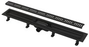 Alca APZ10BLACK SIMPLE zuhanyzó vályú 75 cm fekete szőnyeg APZ10BLACK-750M