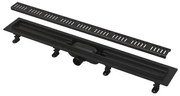 Zuhanyzó vályú Alca 75 cm fekete szőnyeg APZ10BLACK-750M
