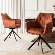 Rozsdabarna Bársony Forgószék MUMBAI