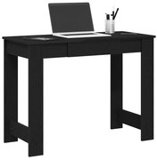 fekete szerelt fa íróasztal 100x45x75 cm