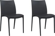 vidaXL 2 db antracitszürke polipropilén kerti szék 50 x 46 x 80 cm