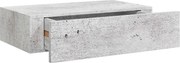 vidaXL betonszürke MDF falra szerelhető fiókos polc 40 x 23,5 x 10 cm