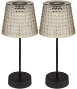 Globo 36634-2S - KÉSZLET 2x LED Napelemes lámpa SOLAR LED/0,06W/3V IP44 szürke