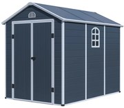 G21 Boston 670 kerti ház - 241 x 278 cm, műanyag, szürke