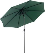Outsunny Kerti Napernyő Ø295x250 cm Kurblis Napernyő Forgatható Mechanizmussal és Levehető Fém Rúddal Teraszra, Medencéhez, Pavilonhoz Zöld | Aosom