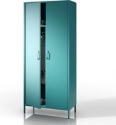 Gardróbszekrény FLAVIO, 800 x 1850 x 450 mm, Modern: tengerszínű