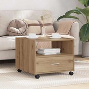 Dohányzóasztal kézműves tölgy 55 x 55 x 45 cm Faanyag