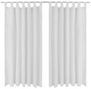 2 db fehér mikroszatén függöny karikákkal 140 x 175 cm