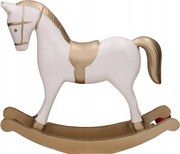 Fából készült hintaló arany elemekkel 26,5x23cm