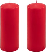 Oszlopgyertya készlet 25 cm Ø 10 cm 2 db piros