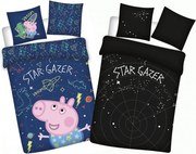 Peppa malac Star-gazer Sötétben világító gyerek, ovis ágyneműhuzat 100x135cm, 40x60cm