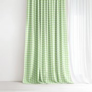 Goldea dekoratív drapéria - zöld kockás 140x150 cm
