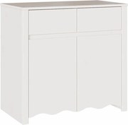 vidaXL Oldalszekrény Drammen Fehér 79 x 43 x 75.5 cm Tömör fenyőfa