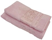 Bambó fürdőlepedő világos rózsaszín klasszikus 70x140cm TiaHome