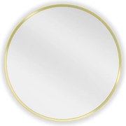 Mexen Loft fürdőszobai kerek tükör 40 cm, arany keret - 9850-040-040-000-50
