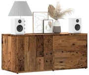 antik fa színű szerelt fa TV-szekrény 80x34x35,5 cm