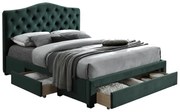 Franciaágy 180 cm Kelpea (ágyráccsal) (smaragd). 1021286