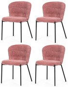 Bouclé CT-W1077 PINK2 étkezőszék szett, 4 db