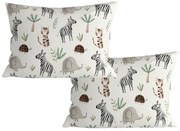 2 db Díszpárnahuzat szett JUNGARI 40x60 cm, krém színű