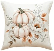 Párnahuzat BLOSSOM FALL 45x45 cm, krémszínű