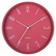 Karlsson 5988RD dizájner falióra, sötét rózsaszín, átmérő 30 cm