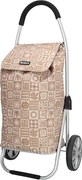 Bézs kockás prémium bevásárlókocsi kerekeken "Aluman"