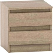 2 fiókos éjjeliszekrény, tölgy sonoma, HANY NEW 002