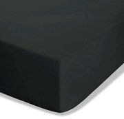 Fekete gumis perkál lepedő 135x190 cm Easy Iron Percale – Catherine Lansfield