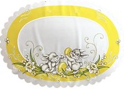 Húsvéti terítő Nyuszik sárga 32x48cm TiaHome