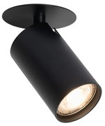 Modern fekete GU10 beépíthető spotlámpa 50 mm - Chels