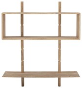 Natúr színű mangófa fali könyvespolc 96,5x110,5 cm Millian – Bloomingville