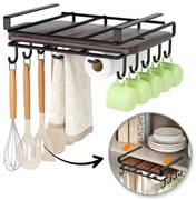 Fekete RAXIMO függő konyhai szervező kampókkal