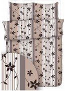 Berlin barna krepp ágyneműhuzat TiaHome - 1x Párna 90x70cm, 1x Paplan 140x200cm