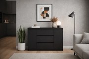 SIMPLE komód 120 cm 2 ajtó 3 fiók fekete