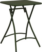 vidaXL Bisztróasztal Sötétzöld 55 x 55 x 72,5 cm Porfestett acél